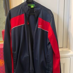 Boss Sz L Full Zip Sweater